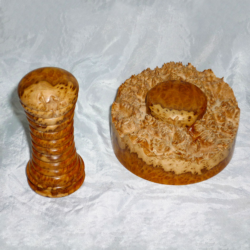 handmade palm gavel brown mallee burr wood