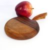 Handmade hand cut single piece chopping board English Walnut with zebrano stalk detail
