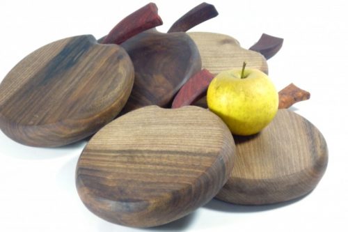 handmade mini chopping boards apple shaped