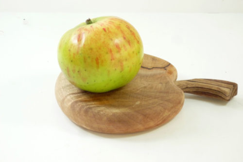 handmade wooden apple shaped mini chopping board