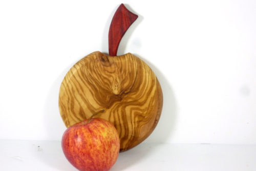 wooden mini apple shaped chopping board