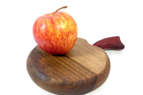 wooden chopping board mini apple shaped
