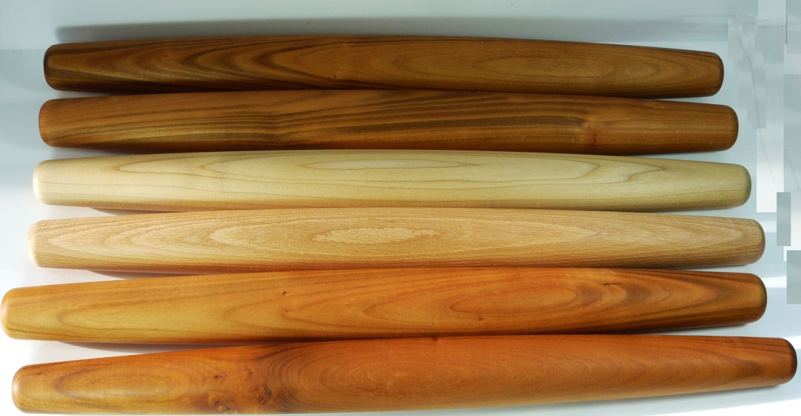 Wooden Handmade Rolling Pins Tapered French Style Tommy Woodpecker