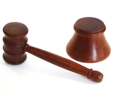 Handmade gavel and block Mahogany