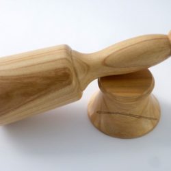 Wooden Maul Style Gavel & Block in Spalted Elm