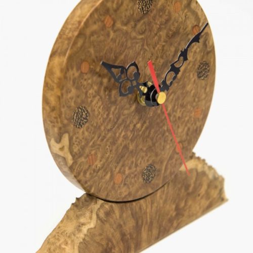 Wooden Clock Brown Mallee Burr Tommy Woodpecker Woodworks
