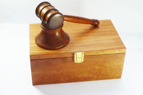 Mahogany boxed gavel set
