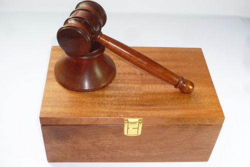 Mahogany boxed gavel set