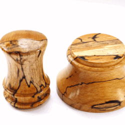 Handmade palm gavel and striking block English Spalted Beech
