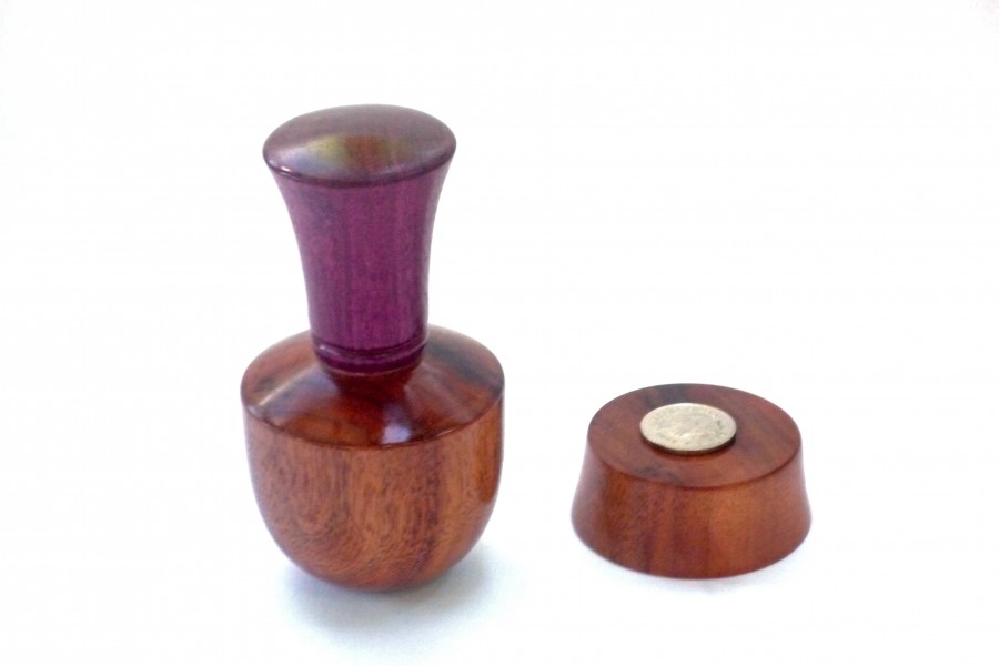 Quebracho & Purpleheart palm gavel and block