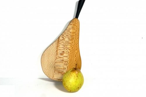 handmade hand cut pear shaped wooden chopping board