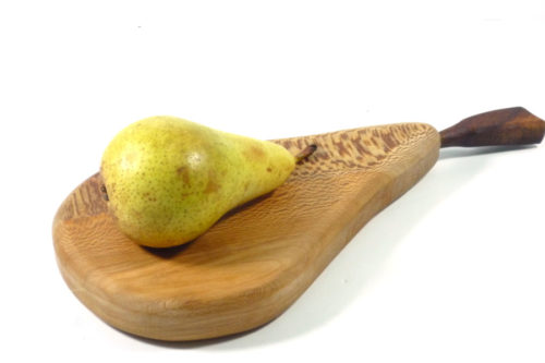 handmade wooden chopping board pear shaped