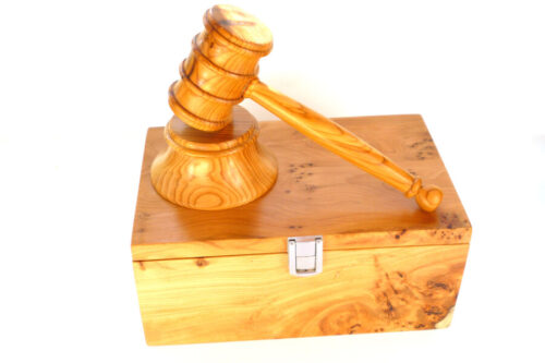 Handmade Boxed gavel set English Pippy Yew