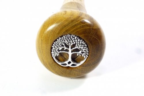 wooden wine stopper laburnum wood with tree of life charm