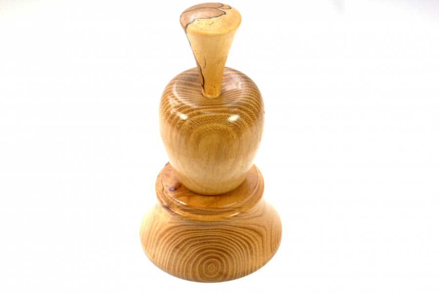 Palm Gavel & Block Apple Shaped English Acacia Tommy Woodpecker Woodworks