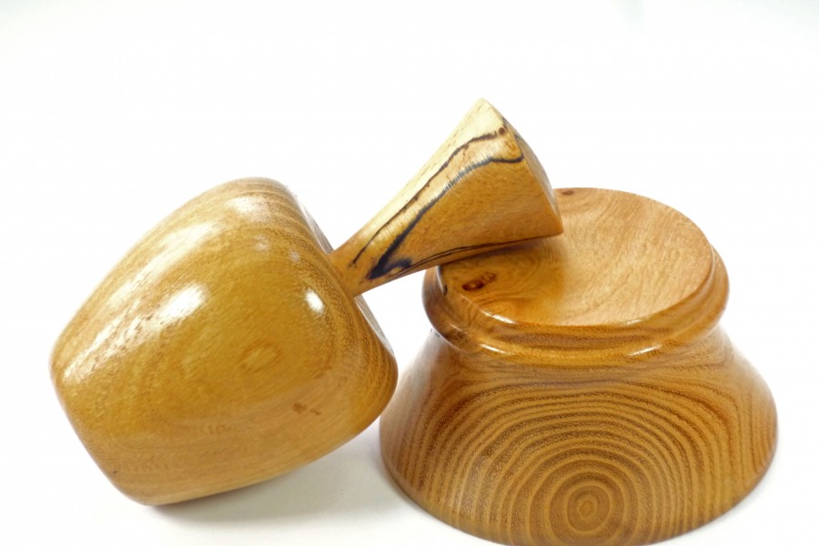 Palm Gavel Block Apple Shaped English Acacia Tommy Woodpecker Woodworks