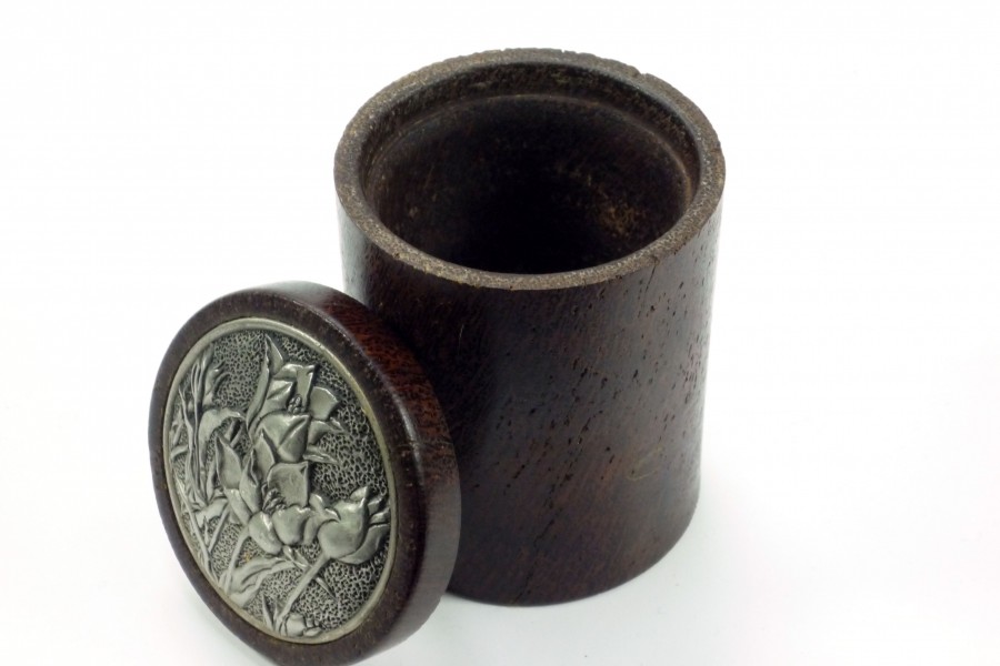 Australian Lily Plant or Grass Tree Pot with Pot Pewter Lid Tommy Woodpecker Woodworks