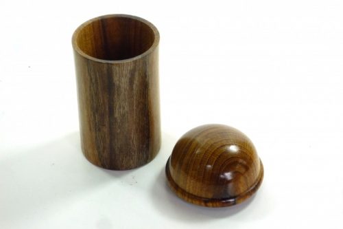 handmade wooden keepsake pot English Laburnum