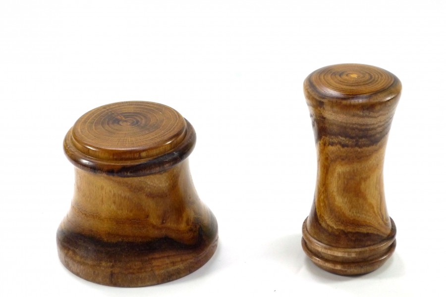 Handmade palm gavel and striking block in English laburnum wood
