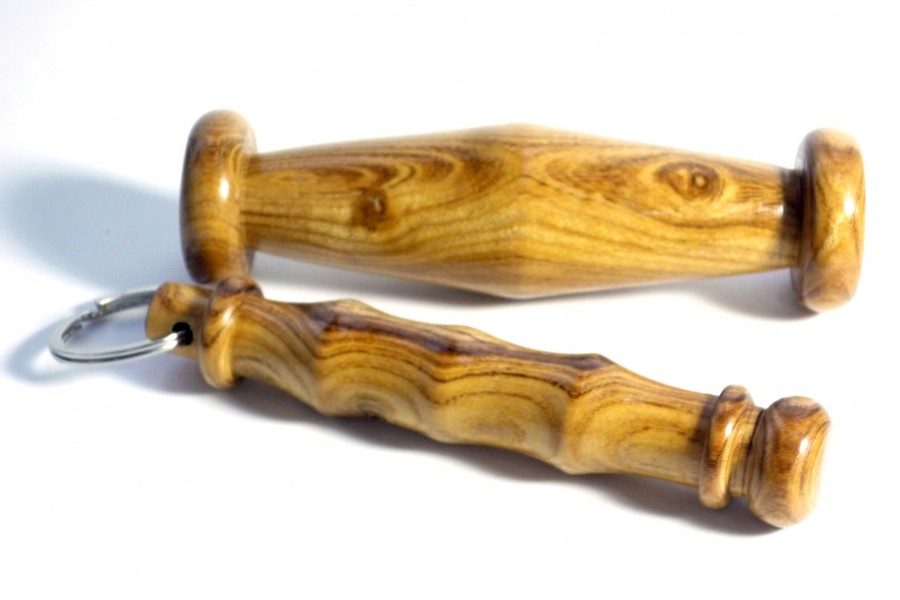 Handmade Japanese Yawara Stick & Kubotan Set Tommy Woodpecker Woodworks