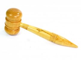 handmade wooden gavel English Boxwood