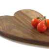 wooden walnut heart shaped chopping board