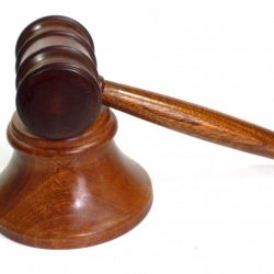 handmade gavel and block old mahogany wood