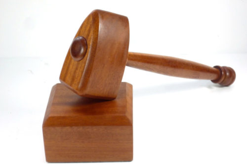 masonic gavel and block