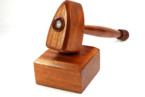 mason gavel and block