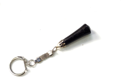 Handmade wooden key ring in 5000 year old carbon dated Irish Bog Oak on stainless steel key chain