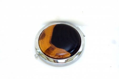 compact with decorative wooden top in African Blackwood