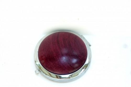 compact with decorative wooden top in Purpleheart wood