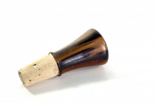handmade wooden wine stopper Tasmanian Blackheart Sassafras and natural cork