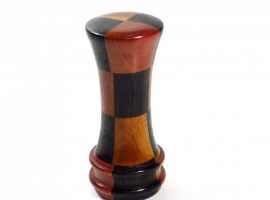 handmade harlequin style wooden palm gavel