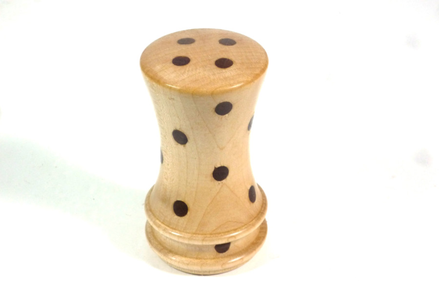 handmade wooden palm gavel sycmore inlaid with walnut dots
