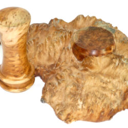 Handmade palm gavel and base in Australian Brown Mallee Burr