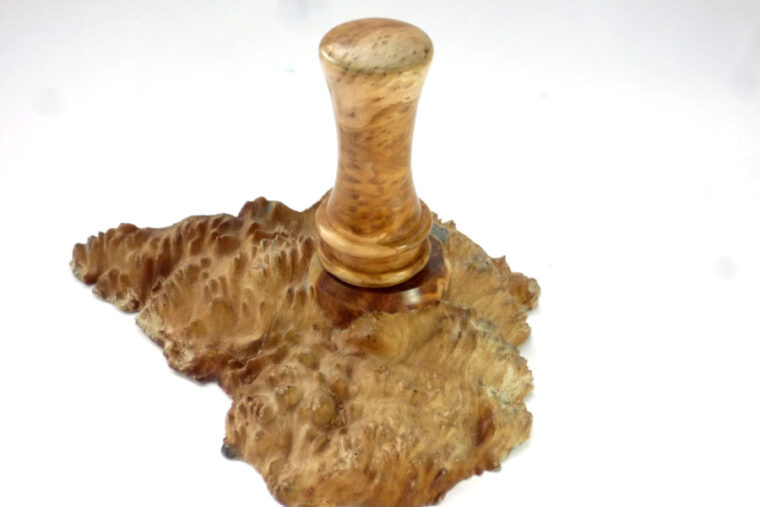 Palm Gavel and Block Australian Brown Mallee Burr Wood Tommy