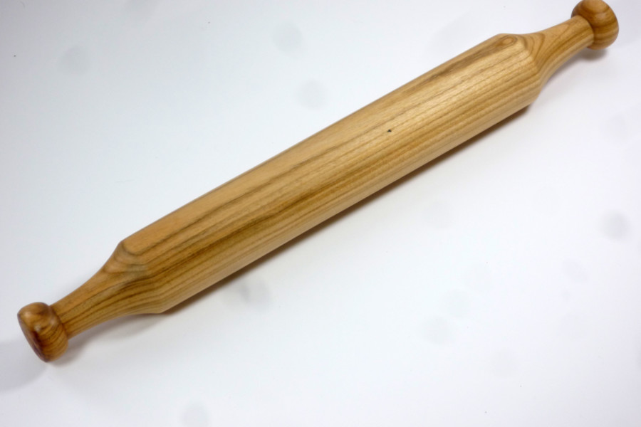 Handmade Wooden Rolling Pin English Wild Cherry Tommy Woodpecker