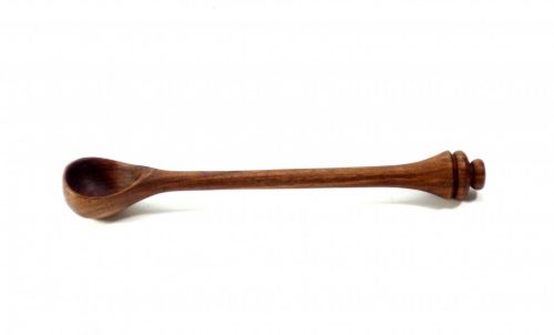 handmade wooden scoop spoon