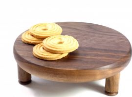 handmade walnut wooden cake stand table piece or cheese board