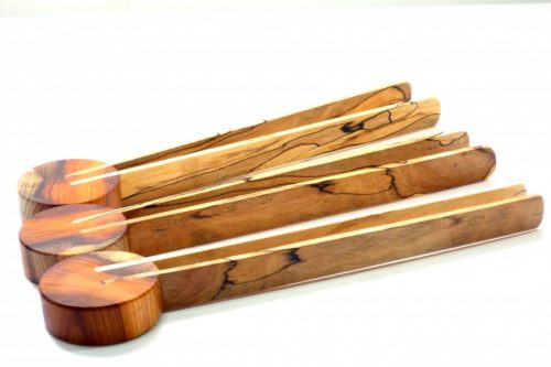 handmade wooden tongs