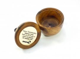 Personalised Apple Trinket Keepsake handmade wooden apple shaped pot