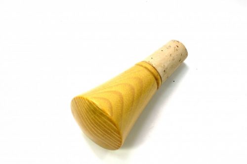 handmade wooden wine stopper Orange Osage wood and cork