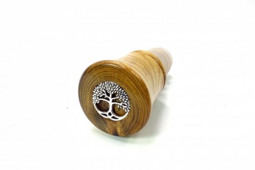 handmade wine stopper in English Laburnum with Tree of Life Charm