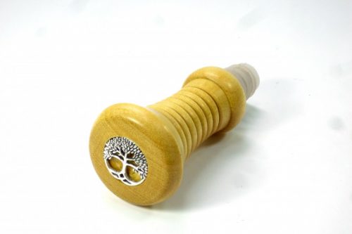 Yellowheart winestopper with Tree of Life charm
