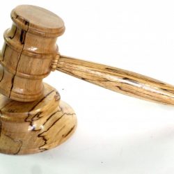 handmade wooden gavel and block English Spalted Beech