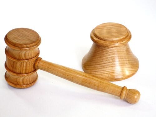 Handmade gavel and block English Wild Cherry