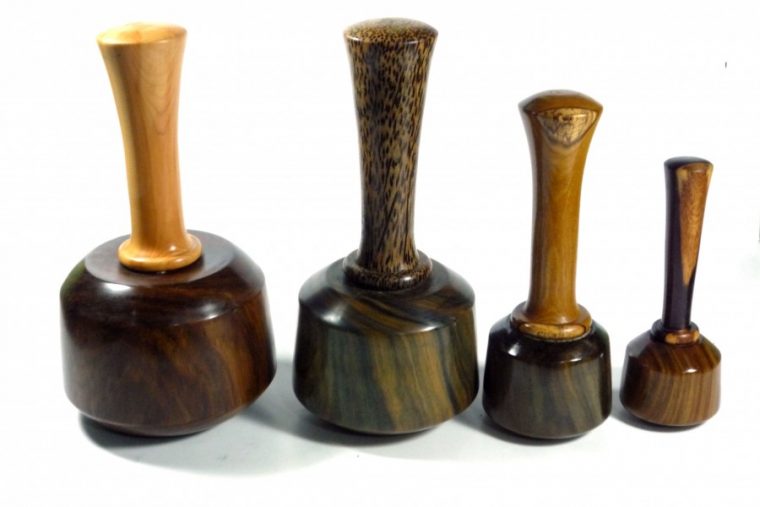 Medium Weight Carving Mallet Old 1910 Lignum Vitae Zebrano Handle