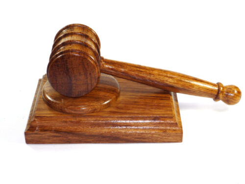 Handmade presentation gavel and block English Brown Oak