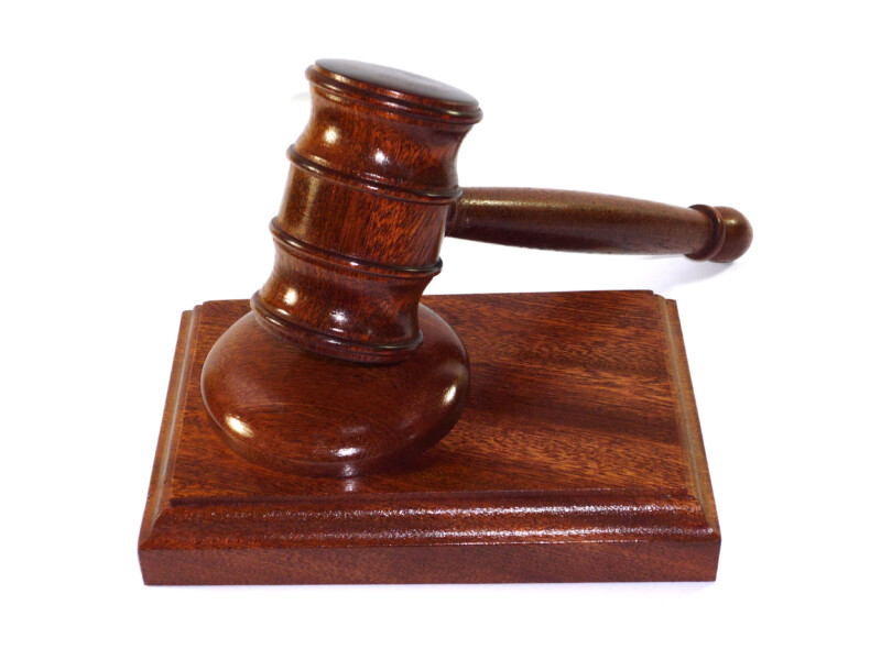 Handmade presentation gavel and block mahogany wood